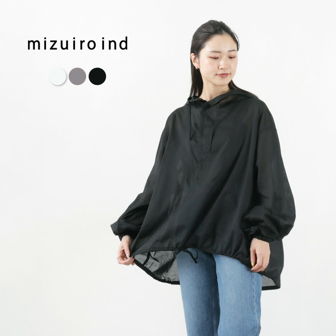 mizuiro ind（ミズイロインド） フーデッドシャツP/O