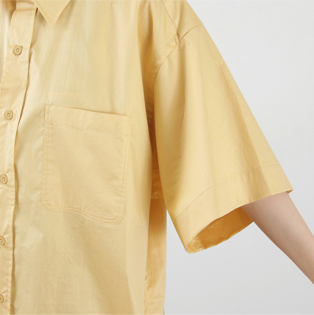 【30％OFF】SHINZONE（シンゾーン） ワイドスリーブ シャツ / レディース 半袖 無地 綿100％ コットン 日本製 22MMSBL10 WIDE SLEEVE SHIRT【セール】