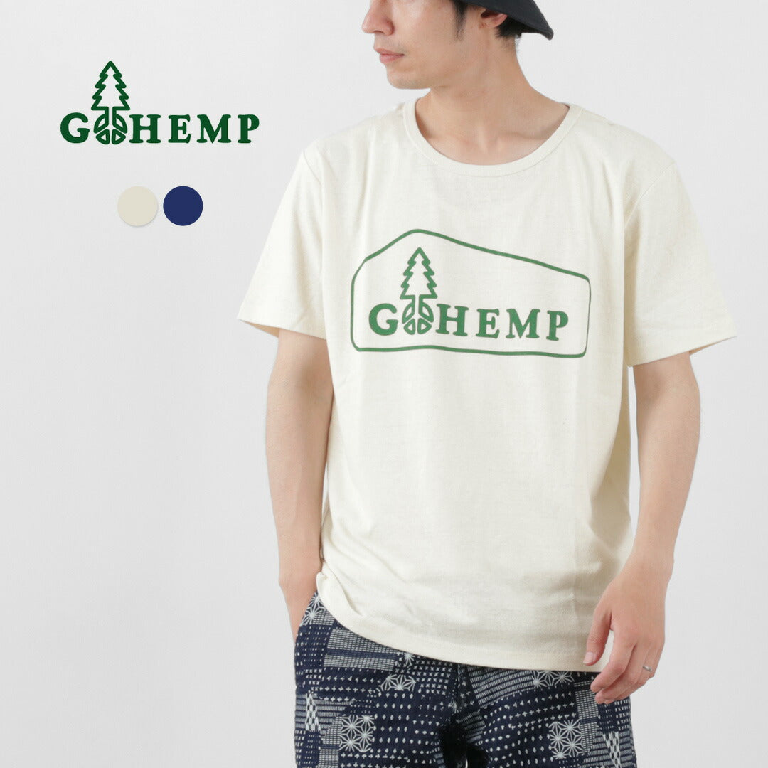 【20％OFF】GOHEMP（ゴーヘンプ） ボックスロゴベーシック半袖Tシャツ