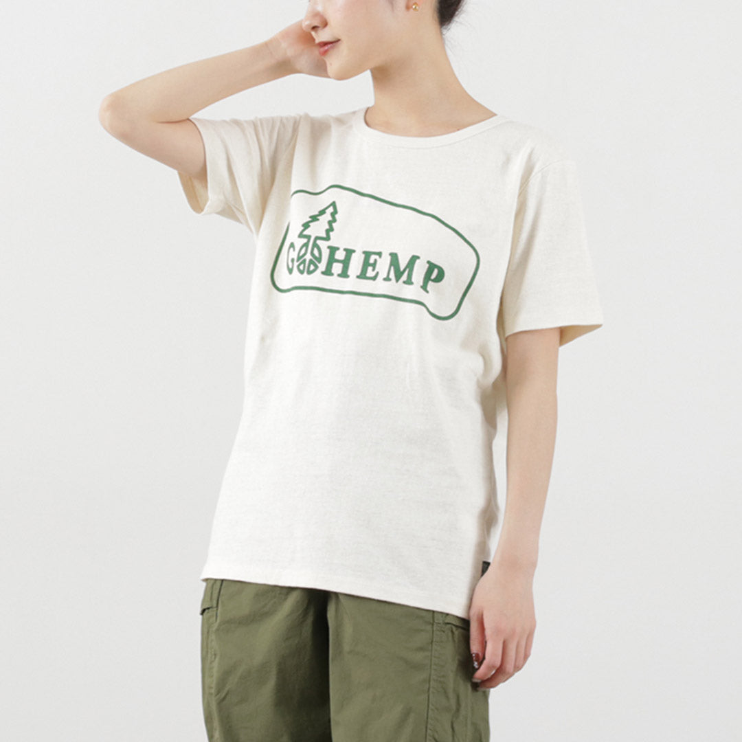 【20％OFF】GOHEMP（ゴーヘンプ） ボックスロゴベーシック半袖Tシャツ