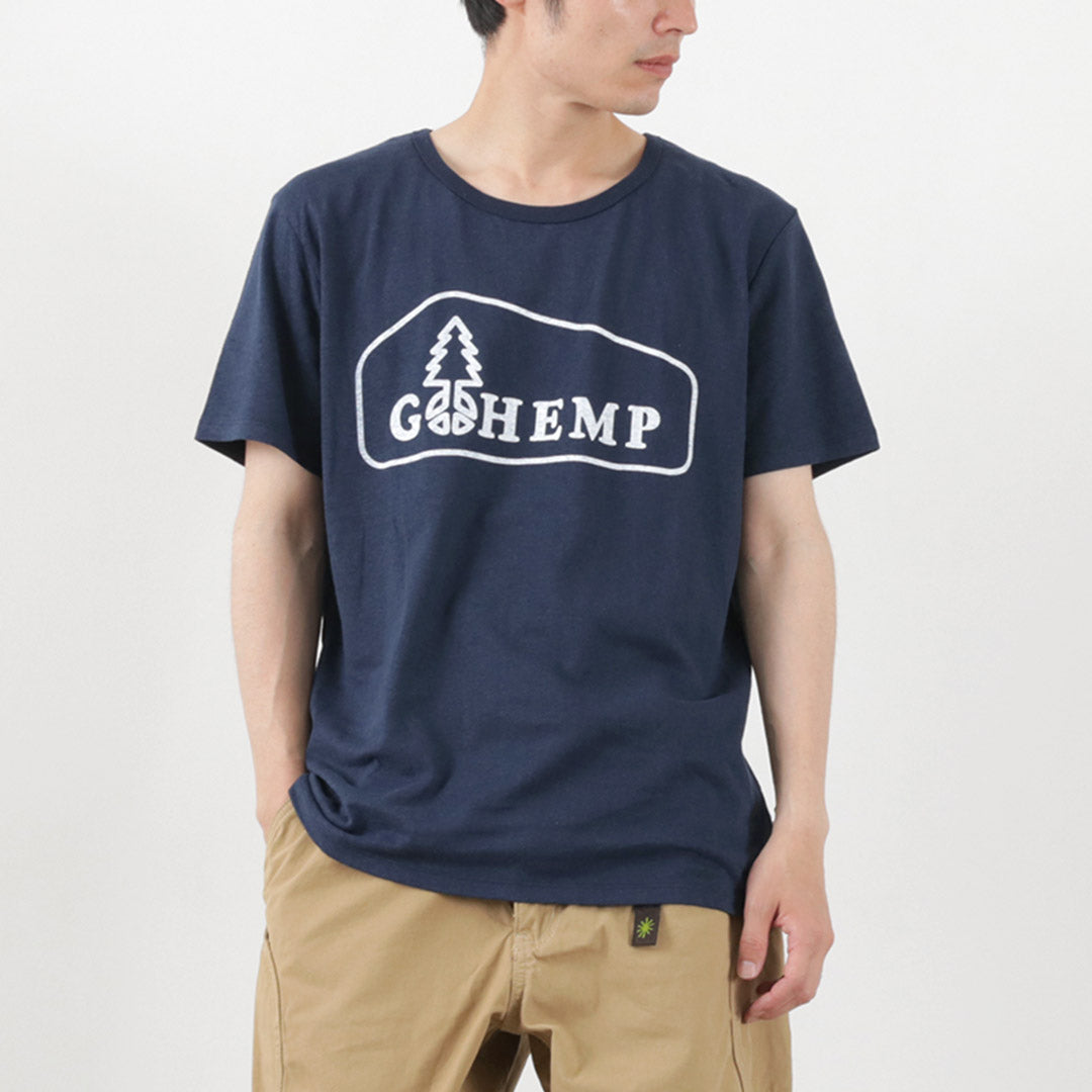 【20％OFF】GOHEMP（ゴーヘンプ） ボックスロゴベーシック半袖Tシャツ