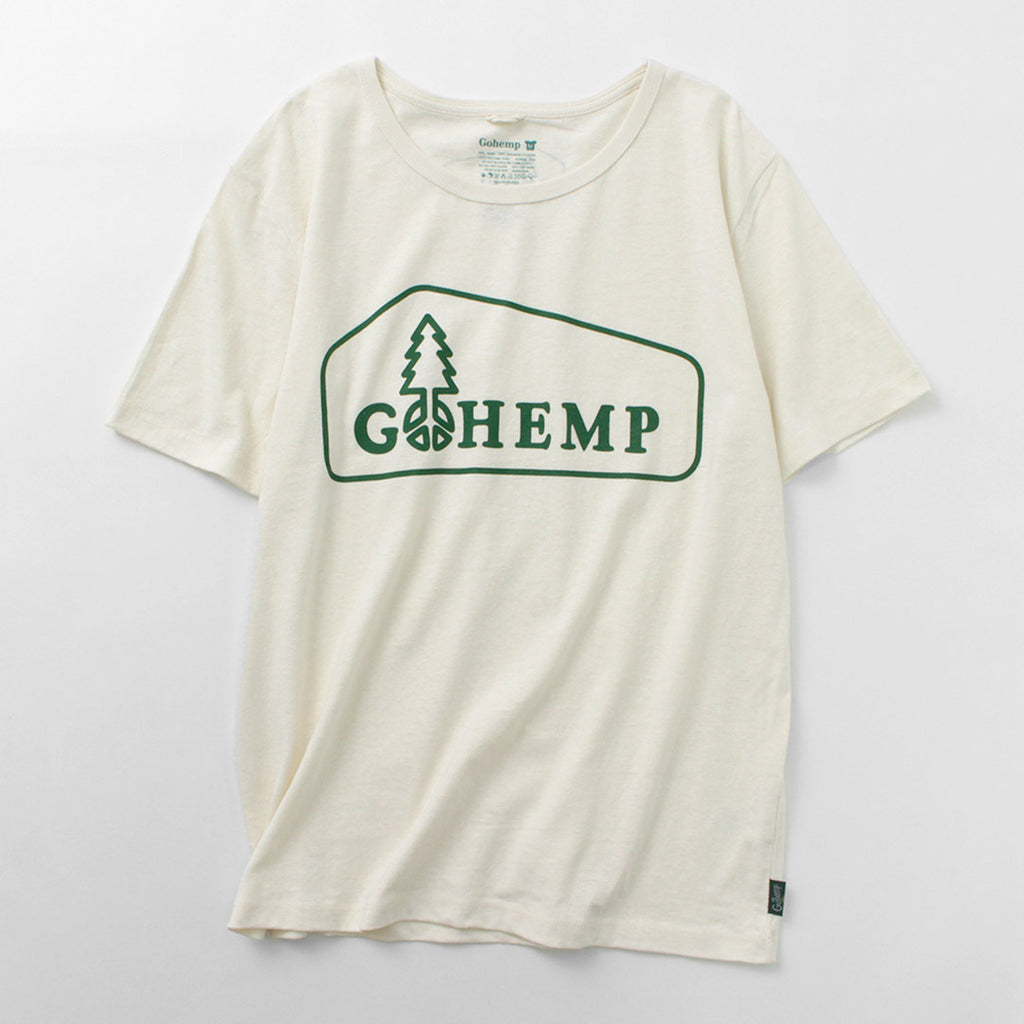 【20％OFF】GOHEMP（ゴーヘンプ） ボックスロゴベーシック半袖Tシャツ / メンズ レディース ヘンプコットン プリント 吸湿 速乾 Logo  Basic S/SL Tee【セール】