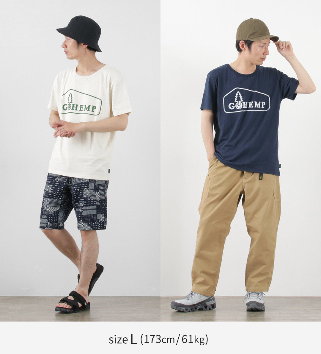 【20％OFF】GOHEMP（ゴーヘンプ） ボックスロゴベーシック半袖Tシャツ / メンズ レディース ヘンプコットン プリント 吸湿 速乾 Logo Basic S/SL Tee【セール】