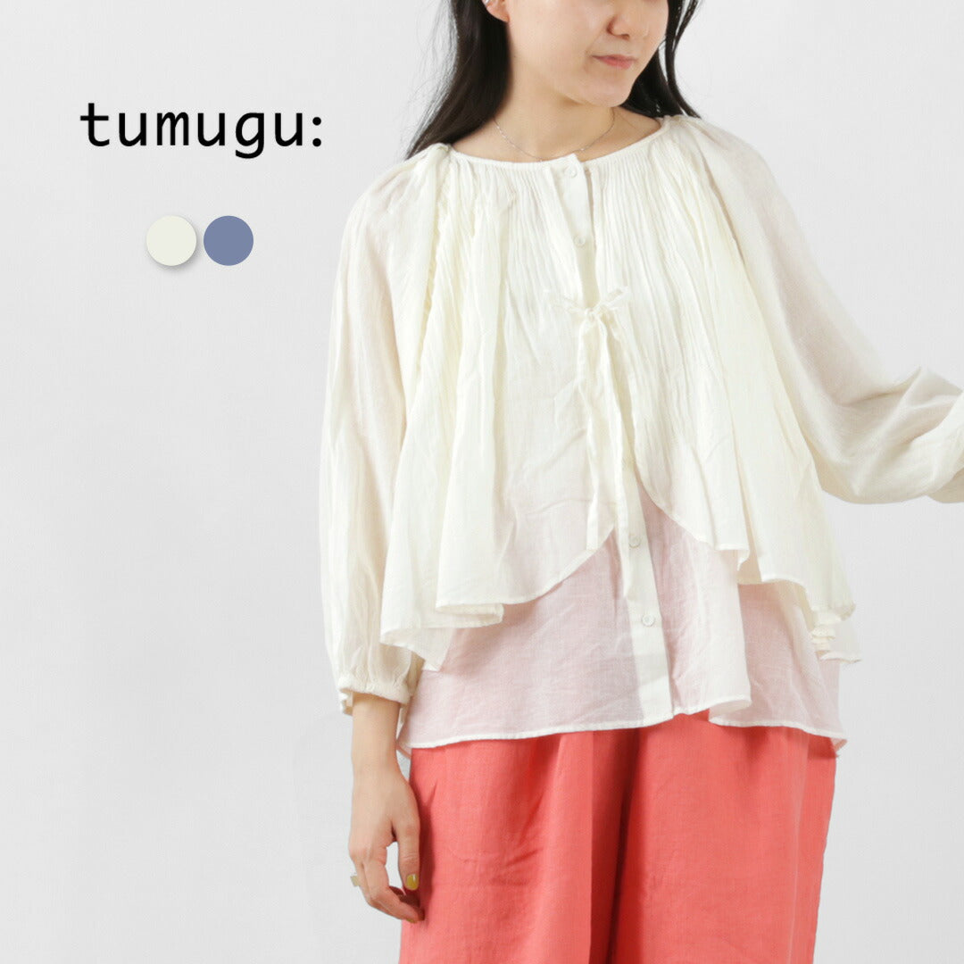 【20％OFF】TUMUGU（ツムグ） レイヤード 2WAY ブラウス