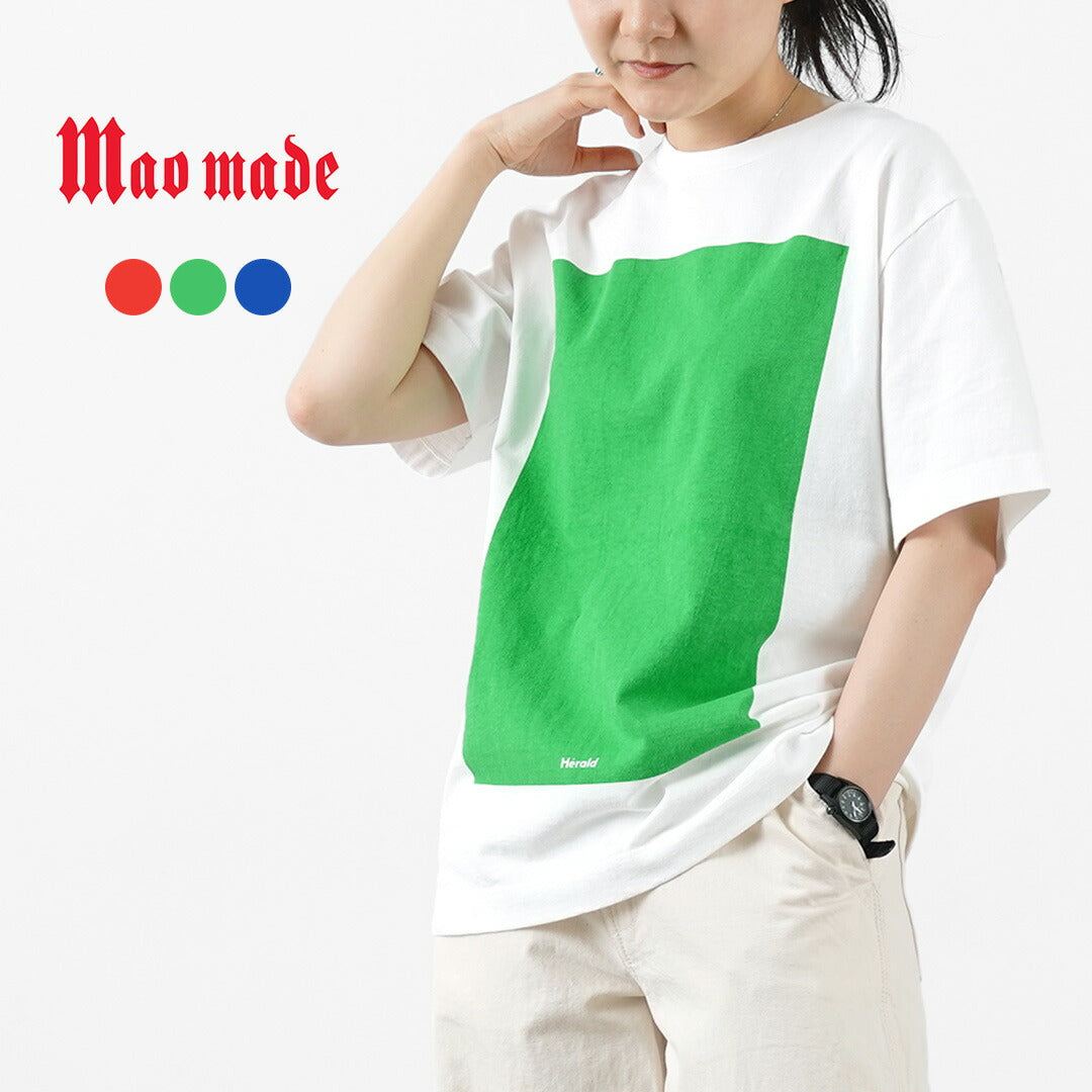 【30％OFF】MAO MADE（マオメイド） スクエア プリント Tee