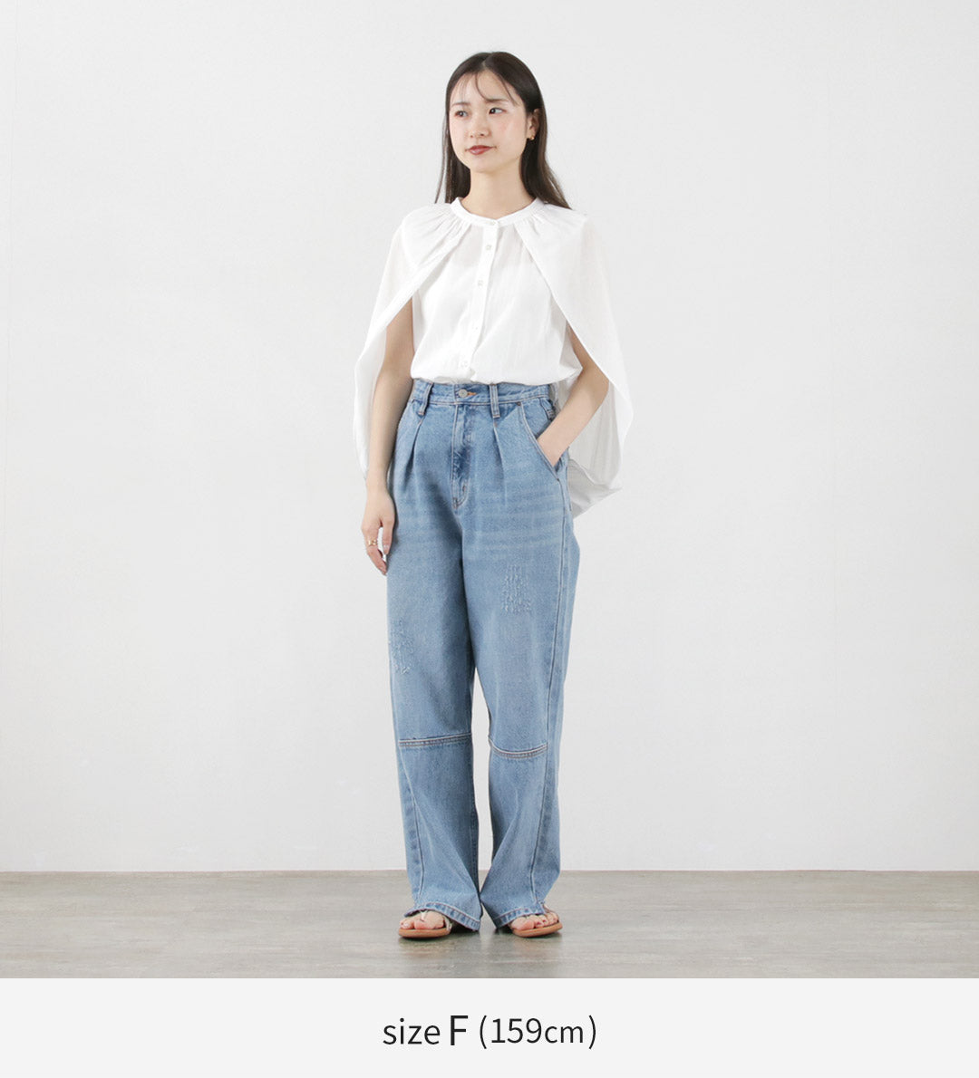 CHIGNON（シニヨン） ケープブラウス / レディース レイヤード トップス 重ね着 春夏 無地 オケージョン CAPE BLOUSE