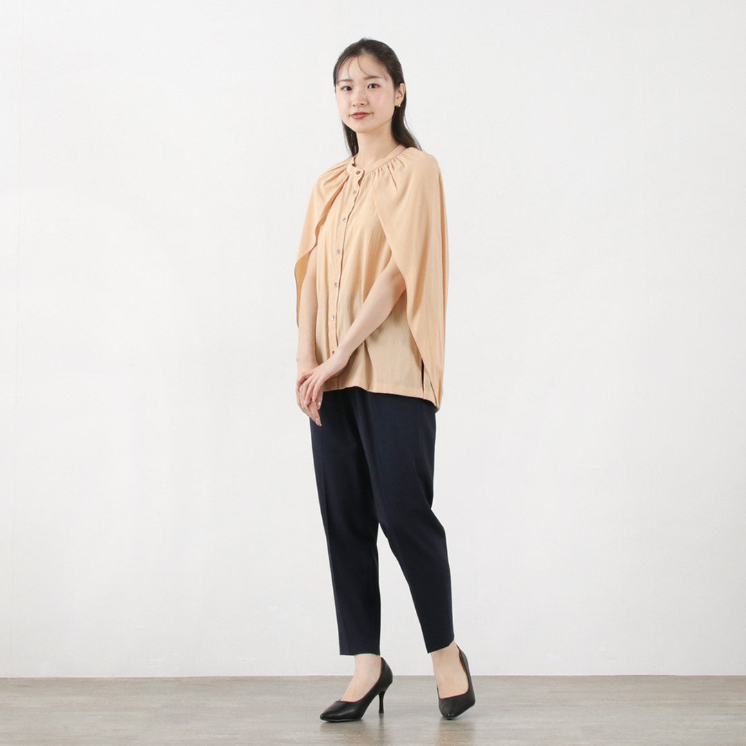 CHIGNON（シニヨン） ケープブラウス / レディース レイヤード トップス 重ね着 春夏 無地 オケージョン CAPE BLOUSE