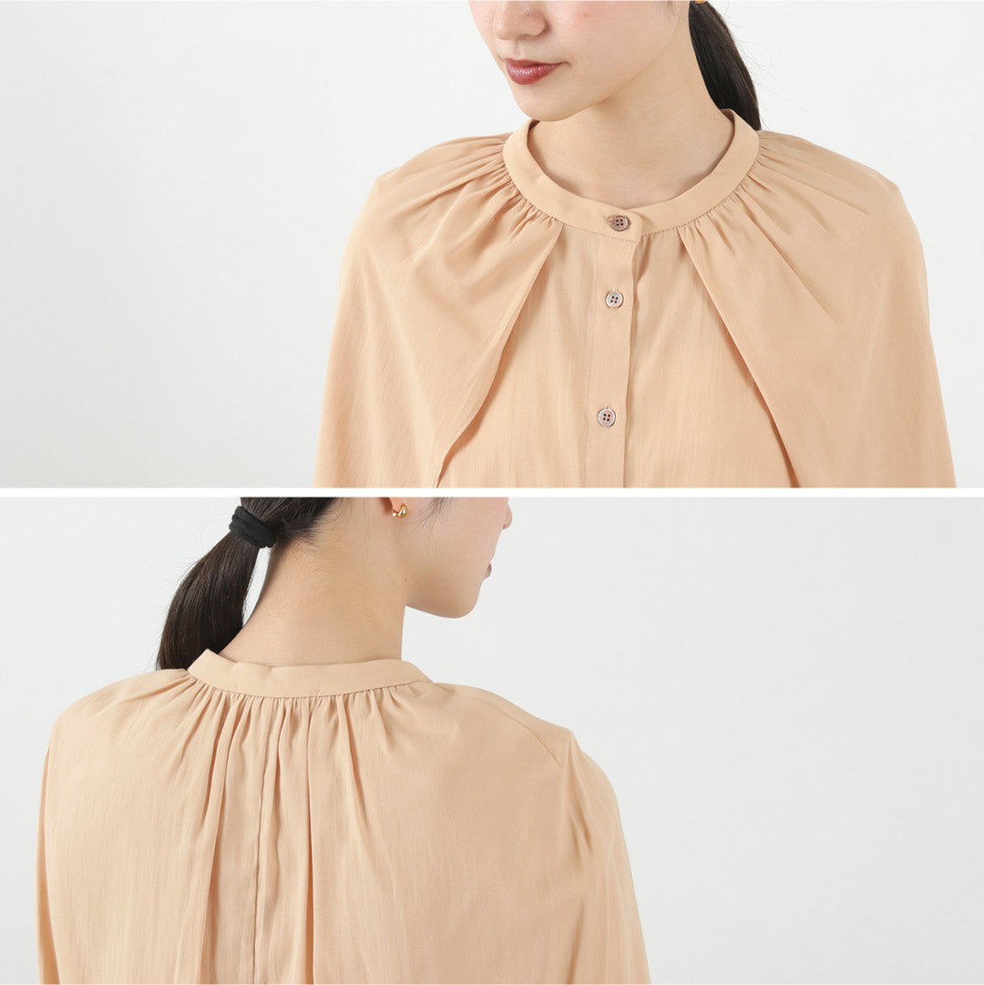 CHIGNON（シニヨン） ケープブラウス / レディース レイヤード トップス 重ね着 春夏 無地 オケージョン CAPE BLOUSE