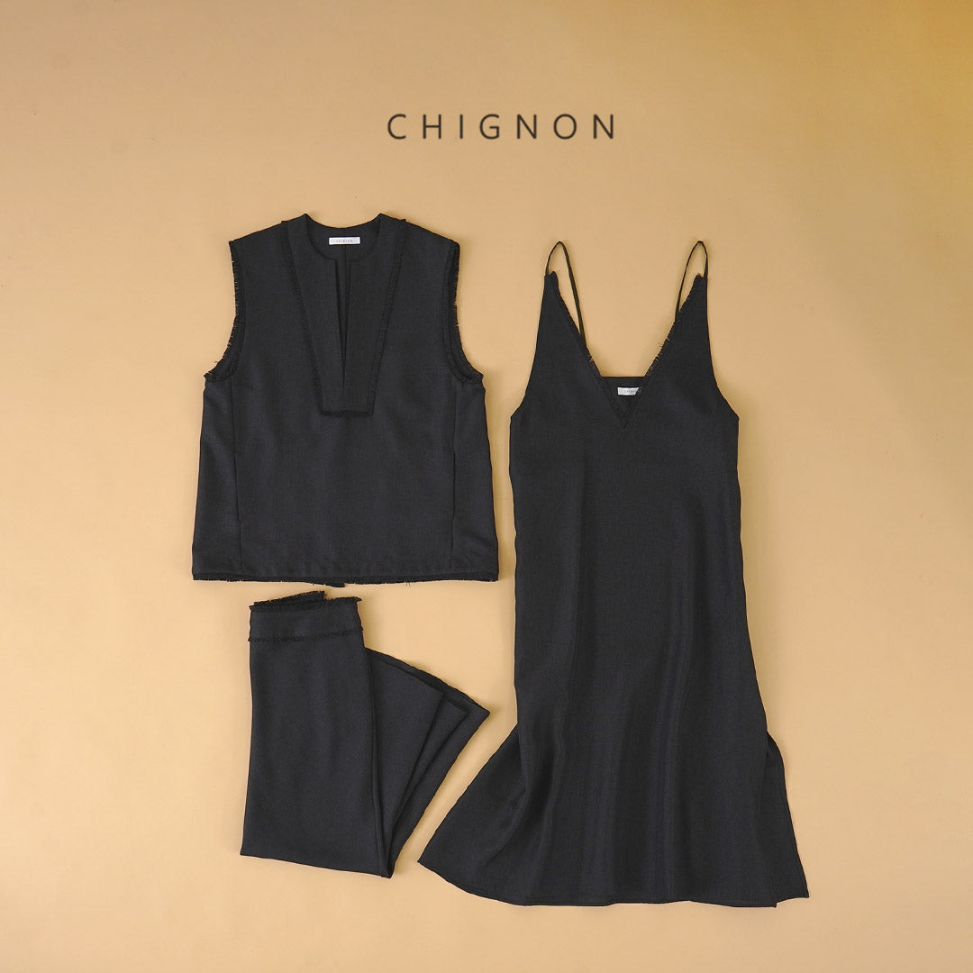 【30％OFF】CHIGNON（シニヨン） リネンライク フリンジ ベスト