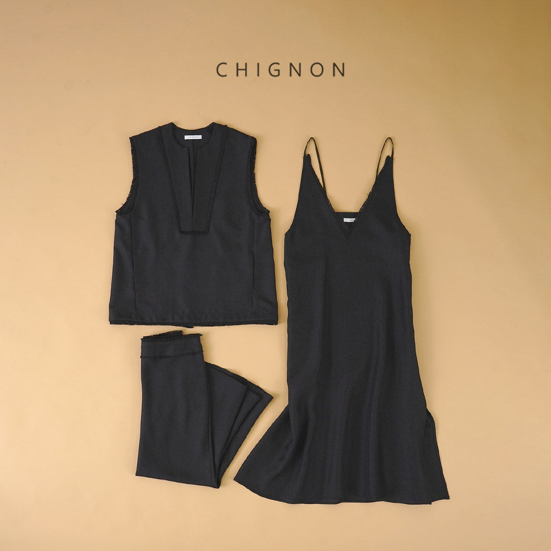 【30％OFF】CHIGNON（シニヨン） リネンライク フリンジ バイアス スカート