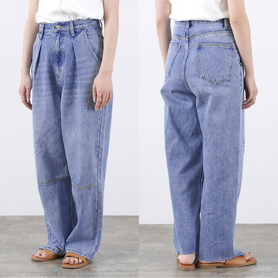 YENN（イェン） ハイライズ タック ワイド デニムパンツ / レディース ボトムス デニム ハイウエスト HIGH RIZE TUCK WIDE DENIM PANTS