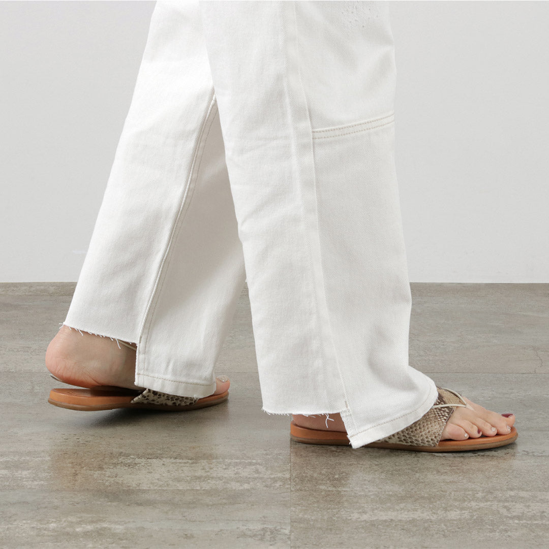 YENN（イェン） ハイライズ タック ワイド パンツ ホワイト / レディース ボトムス デニム ハイウエスト HIGH RIZE TUCK WIDE PANTS WHITE