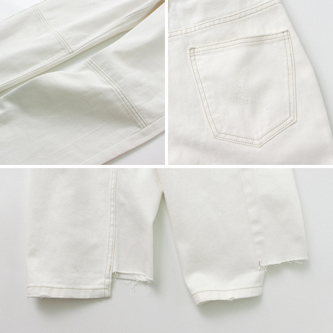 YENN（イェン） ハイライズ タック ワイド パンツ ホワイト / レディース ボトムス デニム ハイウエスト HIGH RIZE TUCK WIDE PANTS WHITE