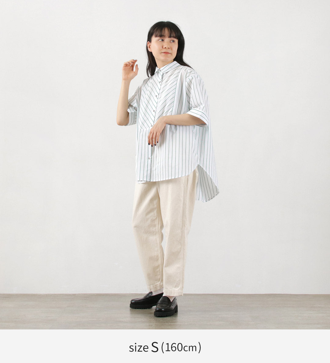 【30％OFF】KELEN（ケレン） ENDY STRIPE ワイド ブラウス / レディース シャツ 半袖 ストライプ 柄 チュニック ENDY STRIPE WIDE BLOUSE【セール】