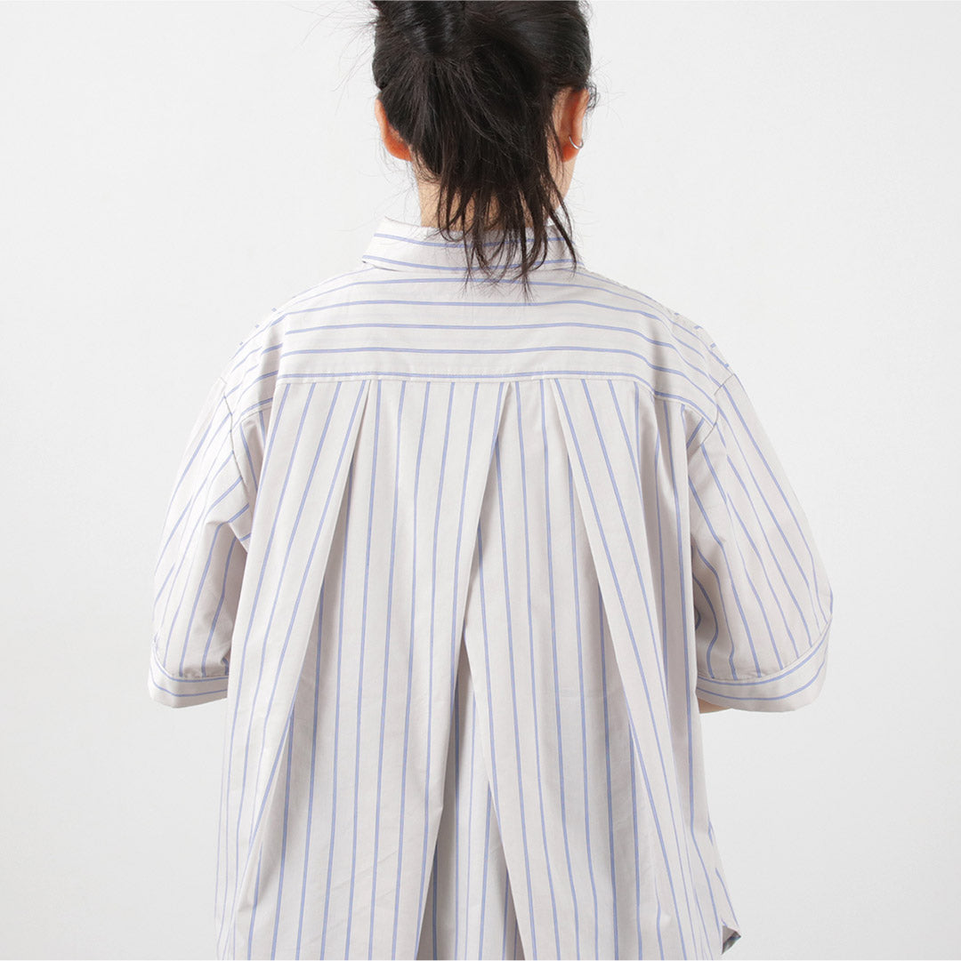 【30％OFF】KELEN（ケレン） ENDY STRIPE ワイド ブラウス / レディース シャツ 半袖 ストライプ 柄 チュニック ENDY STRIPE WIDE BLOUSE【セール】