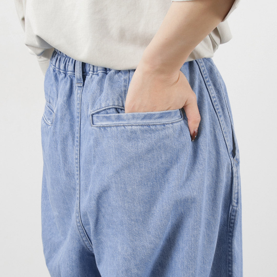 HARVESTY（ハーベスティ） サーカスパンツ 10oz デニム ライトブルー / レディース ワイド 無地 日本製 CIRCUS PANTS 10oz DENIM