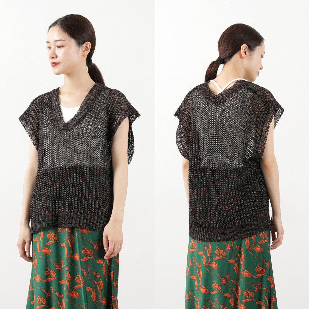 CHIGNON（シニヨン） ペーパータッチ ビッグベスト / レディース Vネック 春夏 プルオーバー Paper Touch Big Vest