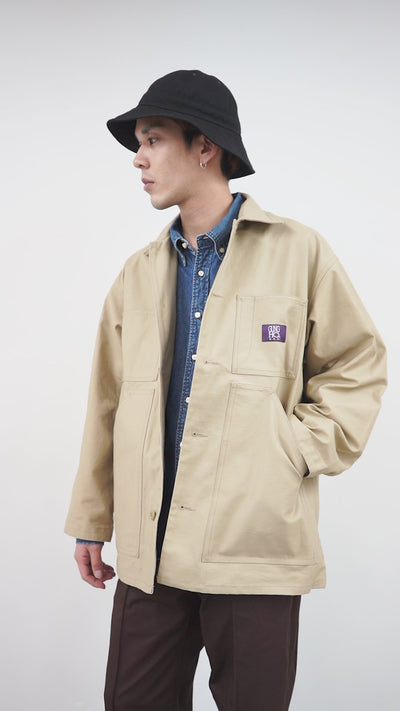 【まとめ買いで最大30％OFFクーポン】【20％OFF】GUNG HO（ガンホー） ファティーグカバージャケット メンズ アウター カバーオール ワーク ミリタリー 綿 コットン ショート 短め FATIGUE COVER JACKET【セール】 クリスマス プレゼント ギフト