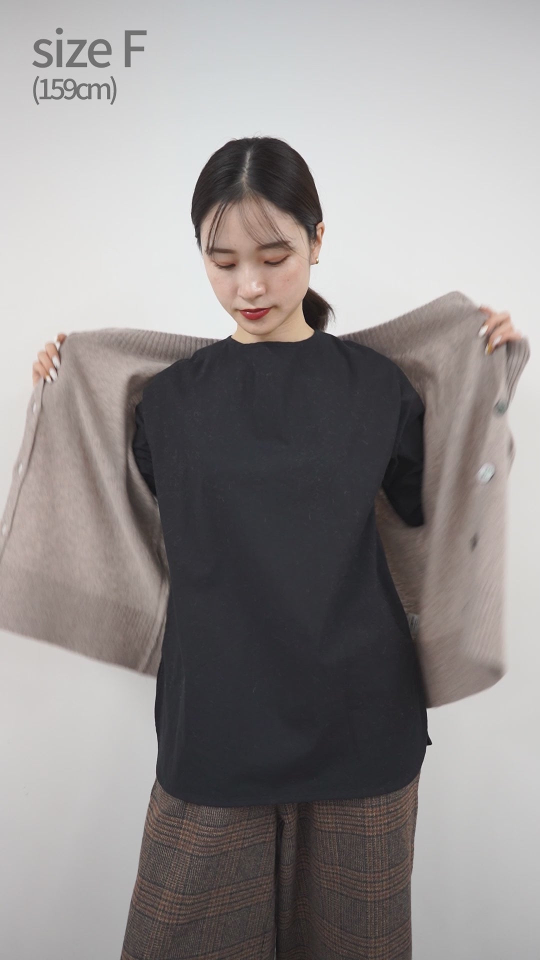 MAO MADE（マオメイド） アンゴラブレンド クルーネックカーディガン レディース トップス 羽織り ニット ゆったり 暖かい ウール オフィス 丸首 クリスマス プレゼント ギフト