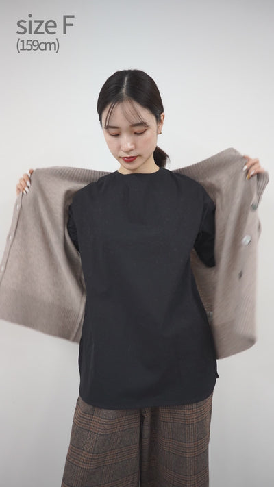 MAO MADE（マオメイド） アンゴラブレンド クルーネックカーディガン レディース トップス 羽織り ニット ゆったり 暖かい ウール オフィス 丸首 クリスマス プレゼント ギフト