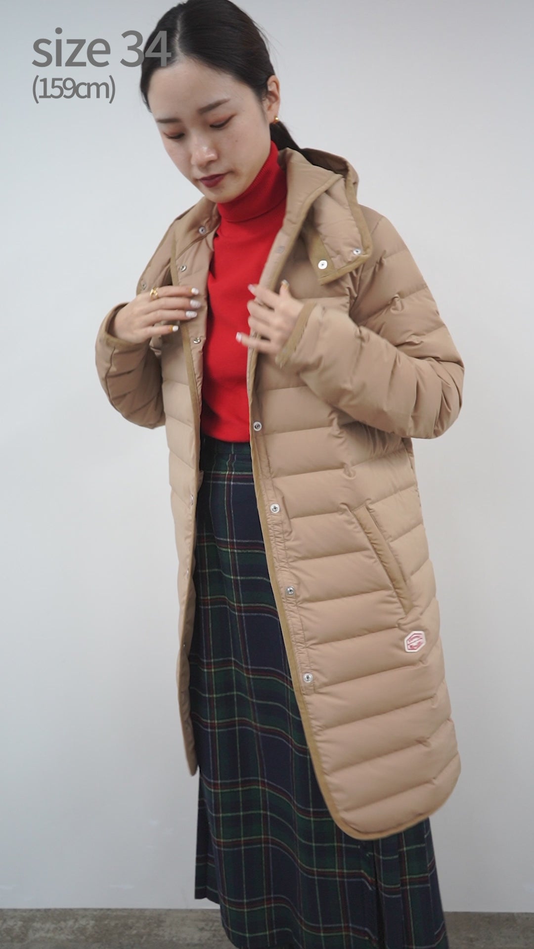 VINCENT ET MIREILLE（ヴァンソン エ ミレイユ） WOMENS ステッチレス ダウンコート レディース アウター ロング 2way  フード 薄手 700FP STITCHLESS DOWN COAT