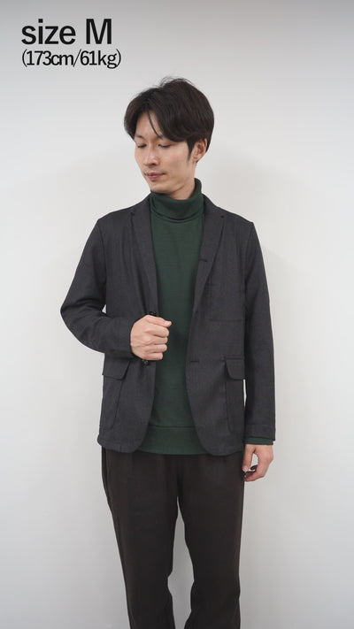 RE MADE IN TOKYO JAPAN（アールイー） ウールフランネル カバーオール ジャケット メンズ ビジネス 細身 ストレッチ WOOL FLANNEL COVER ALL JACKET クリスマス プレゼント ギフト