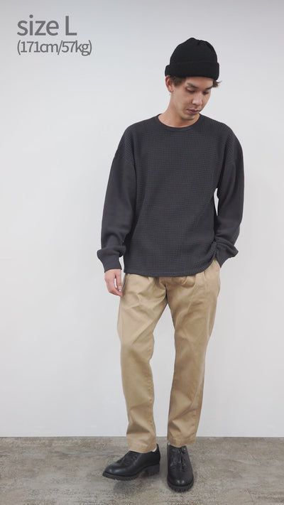 【まとめ買いで最大30％OFFクーポン】【30％OFF】WALLA WALLA SPORT（ワラワラスポーツ） クレイジー サーマル クルー メンズ レディース ユニセックス ロンT トレーナー ワッフル 長袖 日本製 CRAZY THERMAL CREW【セール】 クリスマス プレゼント ギフト