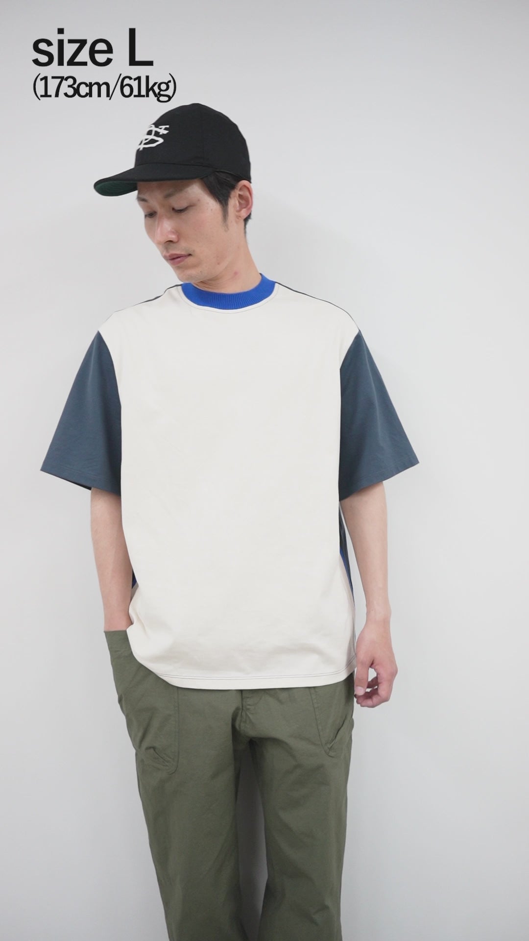 COOHEM（コーヘン） メンズ ニットサイドライン Tシャツ / 半袖 バイカラー 日本製 KNIT SIDELINE T-SHIRT