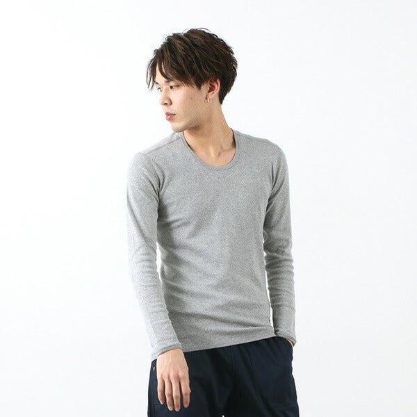 RE MADE IN TOKYO JAPAN（アールイー） カラー別注 パーフェクトインナー ロングスリーブ Uネック / 長袖 無地 Tシャツ / メンズ / 日本製
