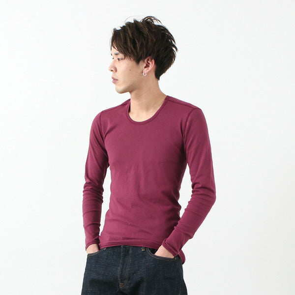 RE MADE IN TOKYO JAPAN（アールイー） カラー別注 パーフェクトインナー ロングスリーブ Uネック / 長袖 無地 Tシャツ / メンズ / 日本製