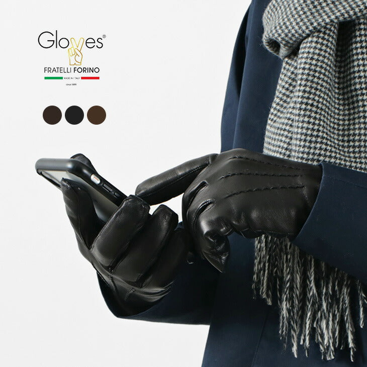 GLOVES(グローブス) 78SM スマートフォン ラムレザー グローブ / 本革手袋 / スマホ対応 / メンズ / イタリア製 / SMART  PHONE LAMB GLOVES MENS / 78SM-M-1F