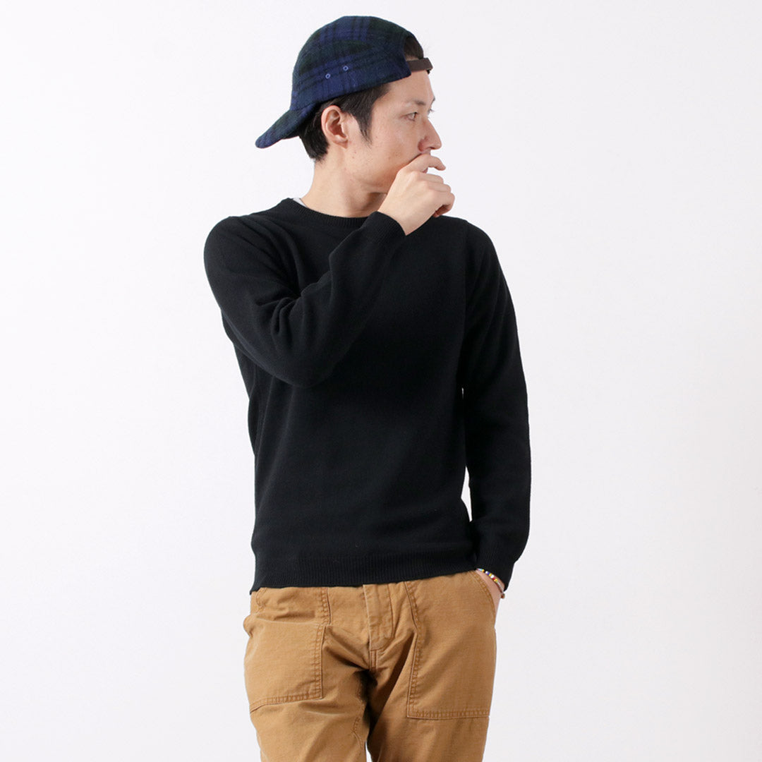 WILLIAM LOCKIE（ウイリアムロッキー） ラムズウール クルーネック ニット / セーター / メンズ / LAMBSWOOL CREW KNIT