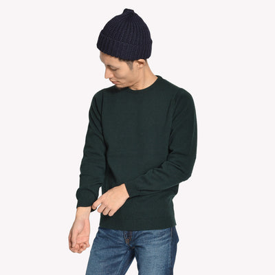 WILLIAM LOCKIE（ウイリアムロッキー） ラムズウール クルーネック ニット / セーター / メンズ / LAMBSWOOL CREW KNIT