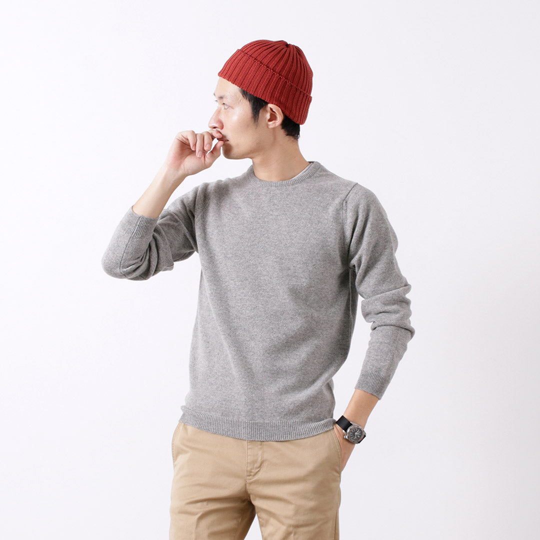 WILLIAM LOCKIE（ウイリアムロッキー） ラムズウール クルーネック ニット / セーター / メンズ / LAMBSWOOL CREW KNIT
