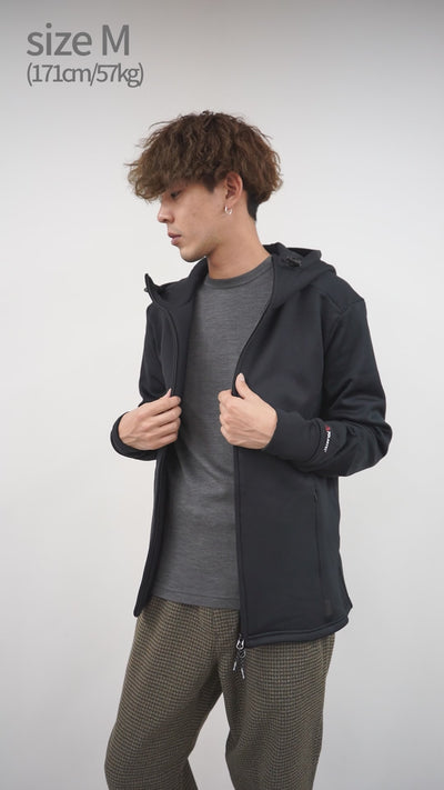 【まとめ買いで最大30％OFFクーポン】【20％OFF】＋phenix（プラスフェニックス） パワー ストレッチ ジップフーディー メンズ アウター POLARTEC ポーラテック トレッキング 登山 ミッドレイヤー POWER STRETCH ZIP HOODIE クリスマス プレゼント ギフト【セール】
